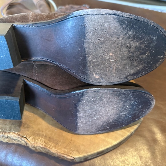 FRYE Oiled Brown Leather Jane Strappy Boots, size 8 EUC - Picture 15 of 15